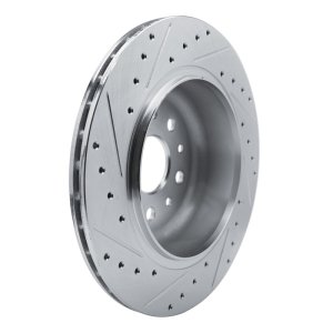 Jeep Wrangler Brake Rotor (1) - Rear Right - DFC - Drilled & Slotted - Silver - `20-`25