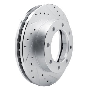 Chevrolet K30 Brake Rotor (1) - Front Right - DFC - Drilled & Slotted - Silver - `77-`00 Chevrolet K30 Brake Rotor (1) - Front Right - DFC - Drilled & Slotted - Silver - `77-`00