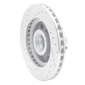 Chevrolet S10 Brake Rotor (1) - Front Right - DFC - Drilled & Slotted - Silver - `91-`03