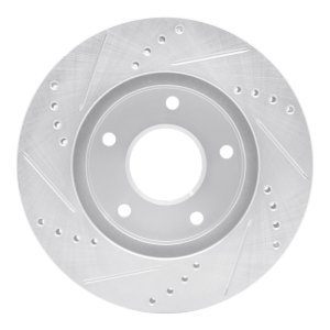 Chevrolet S10 Brake Rotor (1) - Front Right - DFC - Drilled & Slotted - Silver - `97-`05 Chevrolet S10 Brake Rotor (1) - Front Right - DFC - Drilled & Slotted - Silver - `97-`05