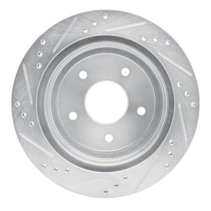 Chevrolet S10 Brake Rotor (1) - Rear Right - DFC - Drilled & Slotted - Silver - `98-`05 Chevrolet S10 Brake Rotor (1) - Rear Right - DFC - Drilled & Slotted - Silver - `98-`05
