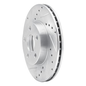 Buick Skylark Brake Rotor (1) - Front Left - DFC - Drilled & Slotted - Silver - `90-`05 Buick Skylark Brake Rotor (1) - Front Left - DFC - Drilled & Slotted - Silver - `90-`05