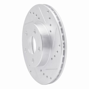 Buick Skylark Brake Rotor (1) - Front Right - DFC - Drilled & Slotted - Silver - `90-`05 Buick Skylark Brake Rotor (1) - Front Right - DFC - Drilled & Slotted - Silver - `90-`05