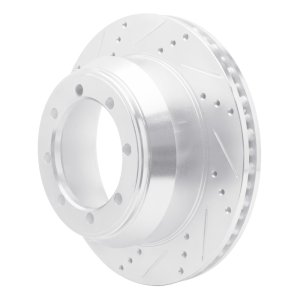 Ford E-350 Super Duty Brake Rotor (1) - Rear Left - DFC - Drilled and Slotted - Silver - `99-`07