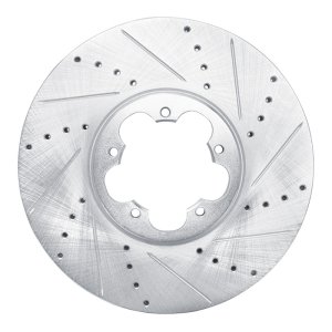 Ford Transit-350 Brake Rotor (1) - Front Right - DFC - Drilled & Slotted - Silver - `14-`19 Ford Transit-350 Brake Rotor (1) - Front Right - DFC - Drilled & Slotted - Silver - `14-`19