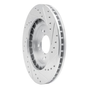 Acura NSX Brake Rotor (1) - Front Left - DFC - Drilled & Slotted - Silver - `97-`05 Acura NSX Brake Rotor (1) - Front Left - DFC - Drilled & Slotted - Silver - `97-`05
