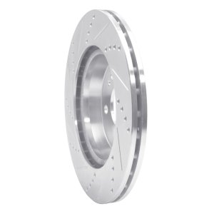 Mercedes-Benz C300 Brake Rotor (1) - Rear Right - DFC - Drilled & Slotted - Silver - `15-`23