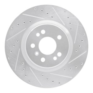 Mercedes-Benz ML350 Brake Rotor (1) - Front Right - DFC - Drilled & Slotted - Silver - `06-`12