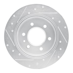 Mercedes-Benz Sprinter 2500 Brake Rotor (1) - Rear Right - DFC - Drilled & Slotted - Silver - `19-`25