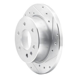Mercedes-Benz Sprinter 2500 Brake Rotor (1) - Rear Right - DFC - Drilled & Slotted - Silver - `19-`25