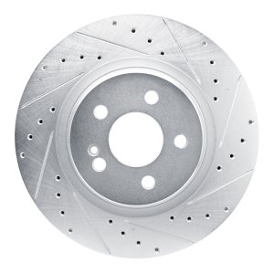 Mercedes-Benz GLE350 Brake Rotor (1) - Rear Right - DFC - Drilled & Slotted - Silver - `20-`26