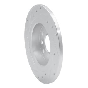 Cadillac BLS Brake Rotor (1) - Rear Right - DFC - Drilled & Slotted - Silver - `03-`11 Cadillac BLS Brake Rotor (1) - Rear Right - DFC - Drilled & Slotted - Silver - `03-`11