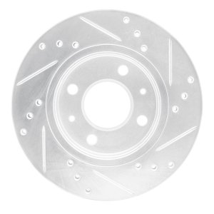 Nissan Pulsar NX Brake Rotor (1) - Front Left - DFC - Drilled & Slotted - Silver - `86-`17