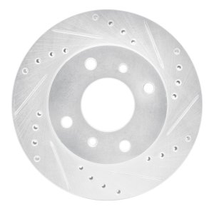 Infiniti G20 Brake Rotor (1) - Front Right - DFC - Drilled & Slotted - Silver - `89-`13