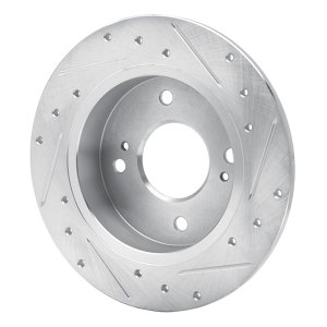 Infiniti G20 Brake Rotor (1) - Rear Left - DFC - Drilled & Slotted - Silver - `90-`06