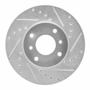 Infiniti G20 Brake Rotor (1) - Front Right - DFC - Drilled & Slotted - Silver - `93-`06