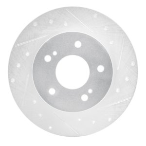 Infiniti I30 Brake Rotor (1) - Rear Right - DFC - Drilled & Slotted - Silver - `94-`04