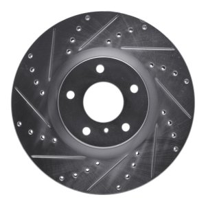 Infiniti FX45 Brake Rotor (1) - Front Left - DFC - Drilled & Slotted - Silver - `03-`23