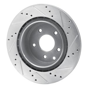 Infiniti G25 Brake Rotor (1) - Rear Left - DFC - Drilled & Slotted - Silver - `05-`25