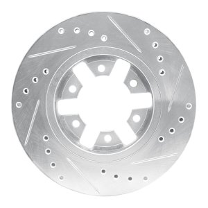 Nissan Urvan (Mexico) Brake Rotor (1) - Front Left - DFC - Drilled & Slotted - Silver - `85-`12