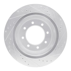 Nissan NV3500 Brake Rotor (1) - Rear Left - DFC - Drilled & Slotted - Silver - `12-`21