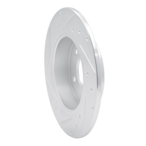 Nissan Altima Brake Rotor (1) - Rear Right - DFC - Drilled & Slotted - Silver - `19-`25