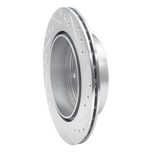 Infiniti J30 Brake Rotor (1) - Rear Left - DFC - Drilled & Slotted - Silver - `93-`01