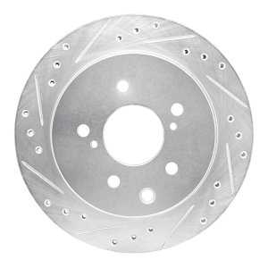 Infiniti J30 Brake Rotor (1) - Rear Left - DFC - Drilled & Slotted - Silver - `93-`01