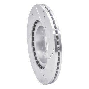 Infiniti G35 Brake Rotor (1) - Front Left - DFC - Drilled & Slotted - Silver - `03-`05