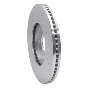 Infiniti QX56 Brake Rotor (1) - Front Right - DFC - Drilled & Slotted - Silver - `07-`24