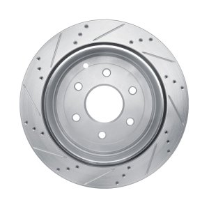 Infiniti QX80 Brake Rotor (1) - Rear Right - DFC - Drilled & Slotted - Silver - `10-`24