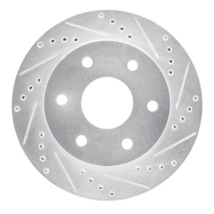 Mitsubishi Montero Sport Brake Rotor (1) - Front Right - DFC - Drilled & Slotted - Silver - `90-`04