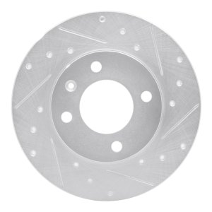 Audi Fox Brake Rotor (1) - Front Right - DFC - Drilled & Slotted - Silver - `73-`05 Audi Fox Brake Rotor (1) - Front Right - DFC - Drilled & Slotted - Silver - `73-`05