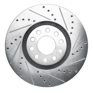 Volkswagen Passat Brake Rotor (1) - Front Right - DFC - Drilled & Slotted - Silver - `02-`05