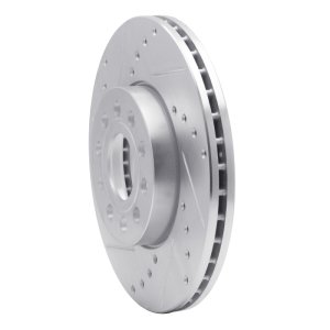 Audi Q2 Brake Rotor (1) - Front Left - DFC - Drilled & Slotted - Silver - `05-`25 Audi Q2 Brake Rotor (1) - Front Left - DFC - Drilled & Slotted - Silver - `05-`25