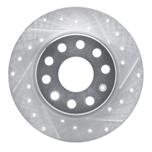 Audi Q2 Brake Rotor (1) - Rear Right - DFC - Drilled & Slotted - Silver - `17-`25 Audi Q2 Brake Rotor (1) - Rear Right - DFC - Drilled & Slotted - Silver - `17-`25