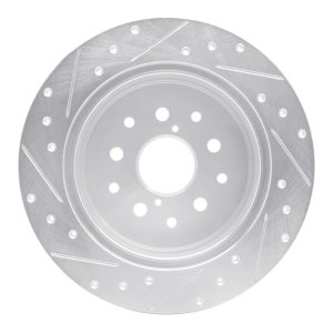Lexus GS430 Brake Rotor (1) - Rear Right - DFC - Drilled & Slotted - Silver - `98-`10
