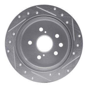 Lexus IS250 Brake Rotor (1) - Rear Left - DFC - Drilled & Slotted - Silver - `06-`15