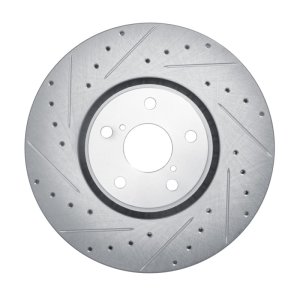 Lexus GS350 Brake Rotor (1) - Left Front - DFC - Drilled & Slotted - Silver - `07-`11