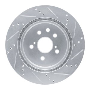 Lexus IS250 Brake Rotor (1) - Rear Left - DFC - Drilled & Slotted - Silver - `06-`20