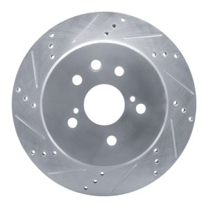 Lexus IS250 Brake Rotor (1) - Rear Left - DFC - Drilled & Slotted - Silver - `06-`20
