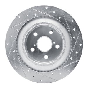 Lexus RC300 Brake Rotor (1) - Rear Left - DFC - Drilled & Slotted - Silver - `21-`22