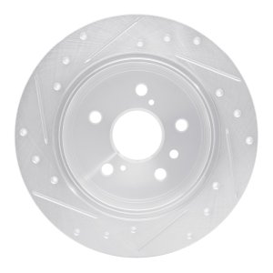 Lexus ES350 Brake Rotor (1) - Rear Right - DFC - Drilled & Slotted - Silver - `07-`12