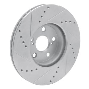 Pontiac Vibe Brake Rotor (1) - Front Right - DFC - Drilled & Slotted - Silver - `08-`19