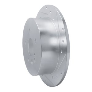 Toyota Venza Brake Rotor (1) - Rear Right - DFC - Drilled & Slotted - Silver - `09-`15