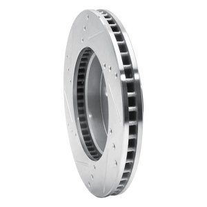 Toyota Prius Prime Brake Rotor (1) - Front Right - DFC - Drilled & Slotted - Silver - `16-`22