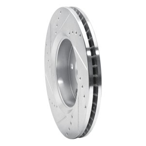 Toyota C-HR Brake Rotor (1) - Front Right - DFC - Drilled & Slotted - Silver - `18-`22