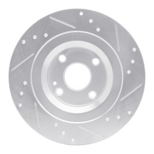 Mazda MX-5 Miata Brake Rotor (1) - Rear Left - DFC - Drilled & Slotted - Silver - `16-`25