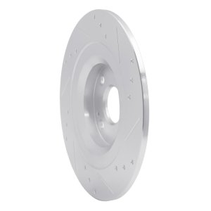 Mazda MX-5 Miata Brake Rotor (1) - Rear Left - DFC - Drilled & Slotted - Silver - `16-`25