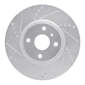 Mazda MX-5 Miata Brake Rotor (1) - Front Left - DFC - Drilled & Slotted - Silver - `16-`25